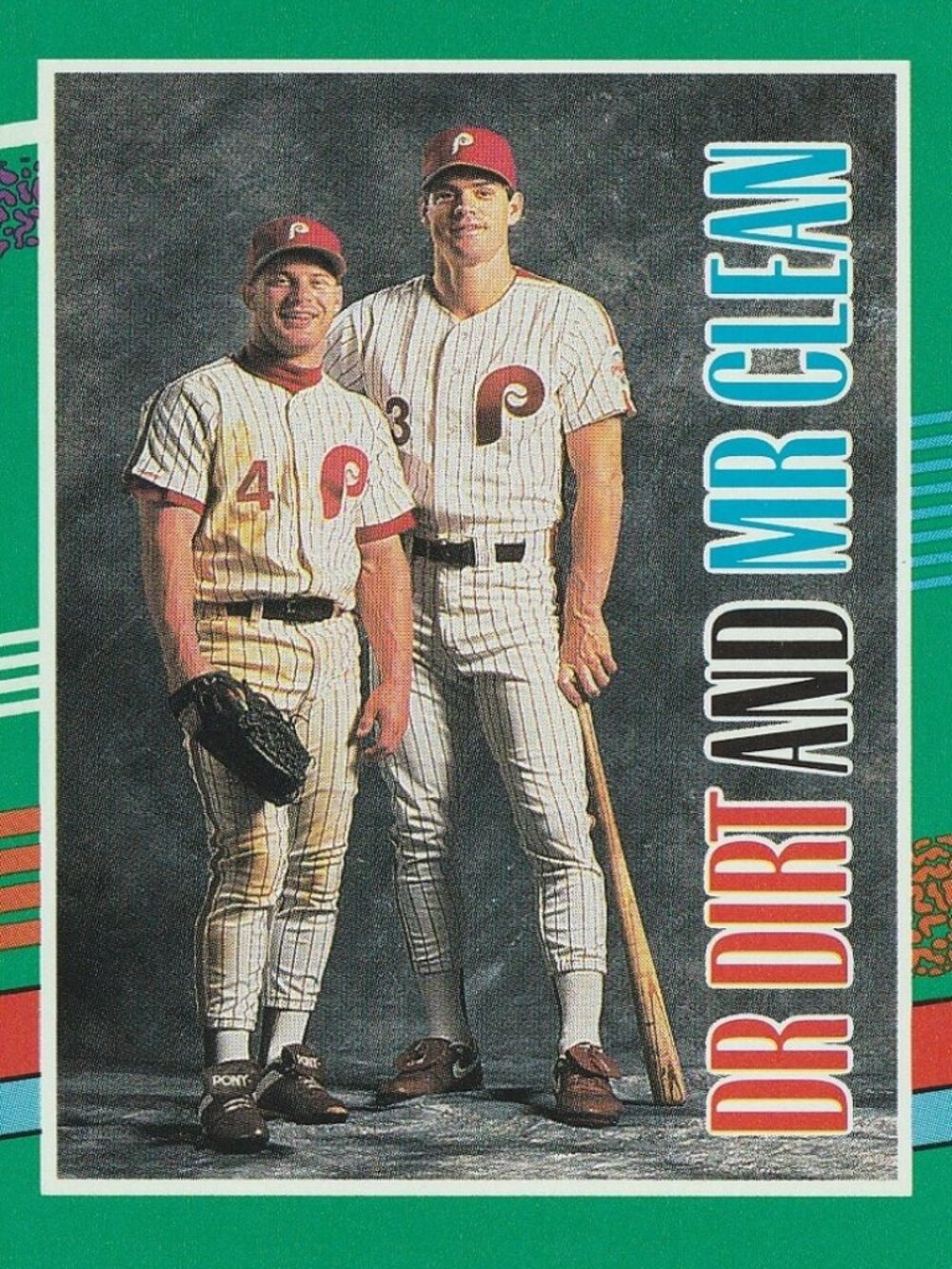 Dr. Dirt & Mr. Clean Baseball Card